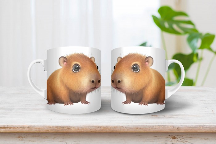 capybara - vízidisznó mintás bögre 2