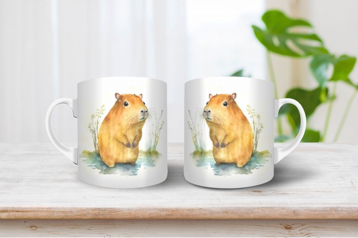 capybara - vízidisznó mintás bögre 2