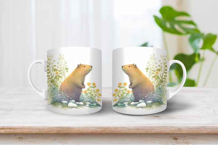 capybara - vízidisznó mintás bögre 2