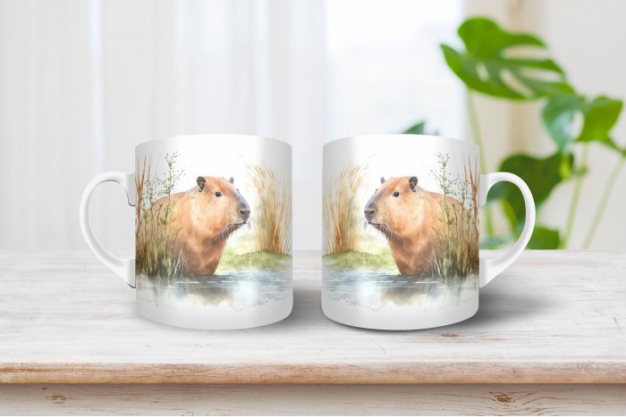 capybara - vízidisznó mintás bögre 2