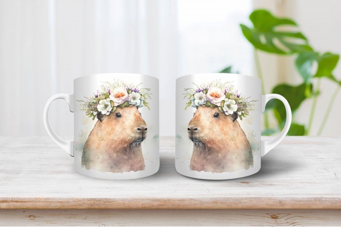 capybara - vízidisznó mintás bögre 2