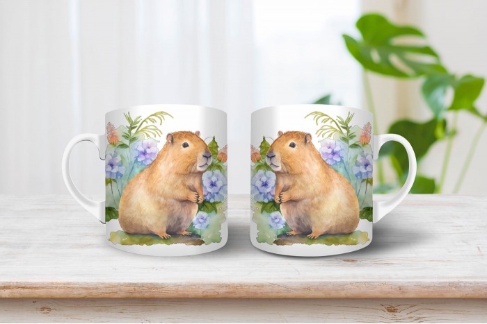 capybara - vízidisznó mintás bögre 2