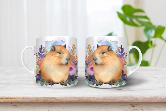 capybara - vízidisznó mintás bögre 2