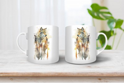 Farkas mintás bögre