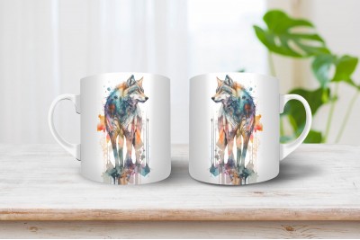 Farkas mintás bögre