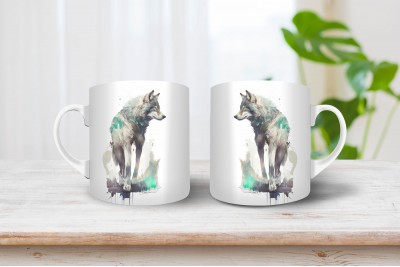 Farkas mintás bögre