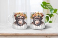 csimpánz mintás bögre 10