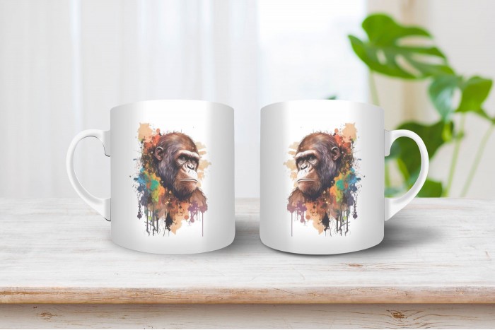 csimpánz mintás bögre 2