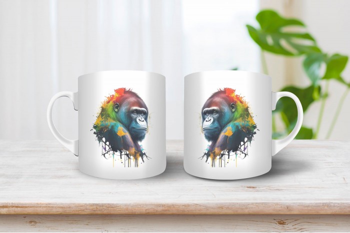 csimpánz mintás bögre 2