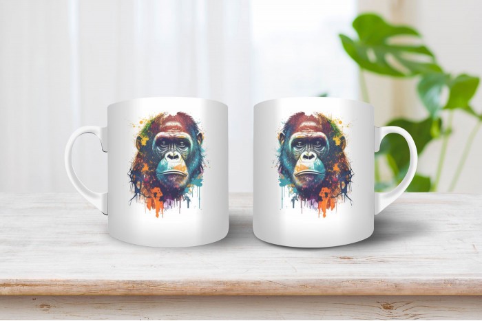 csimpánz mintás bögre 2