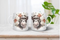 csimpánz mintás bögre 9