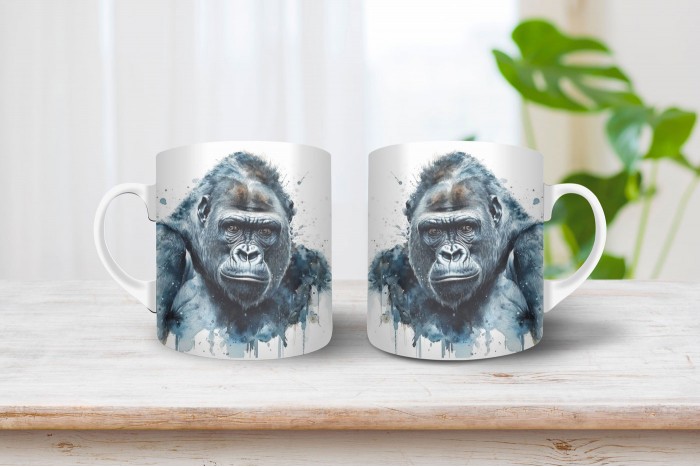 gorilla mintás bögre 2