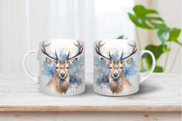 szarvas mintás bögre 2