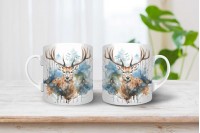 szarvas mintás bögre 12