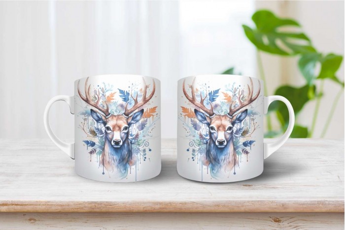 szarvas mintás bögre 2