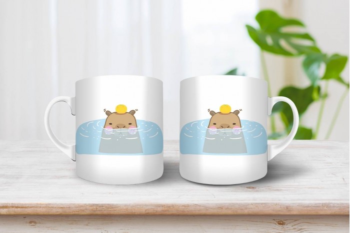 capybara mintás bögre 2