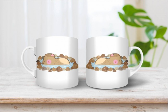 capybara mintás bögre 2