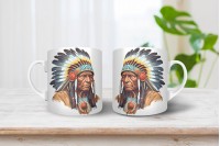 indiános bögre - indián törzsfőnök 4