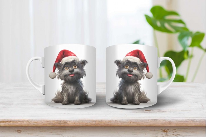 Affenpinscher mintás karácsonyi bögre affenpinscher mintás karácsonyi bögre 2