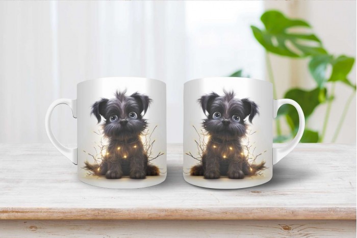 affenpinscher mintás karácsonyi bögre 2