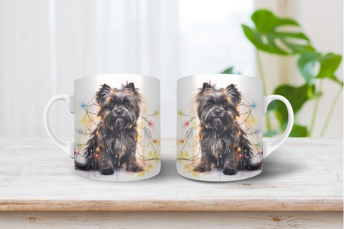 Affenpinscher mintás karácsonyi bögre affenpinscher mintás karácsonyi bögre 2