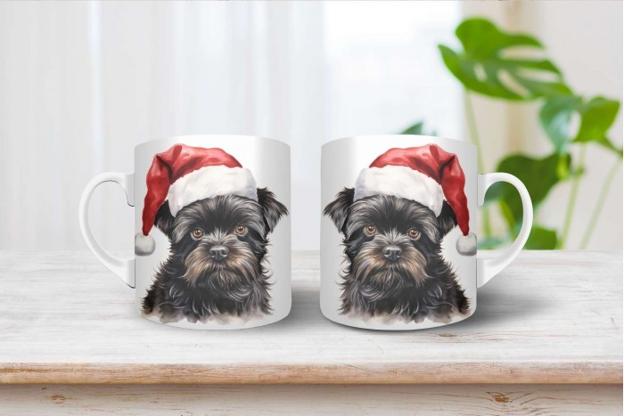 affenpinscher mintás karácsonyi bögre 2