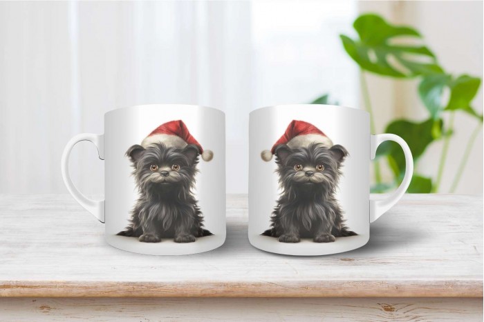 affenpinscher mintás karácsonyi bögre 2