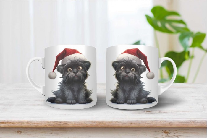 affenpinscher mintás karácsonyi bögre 2