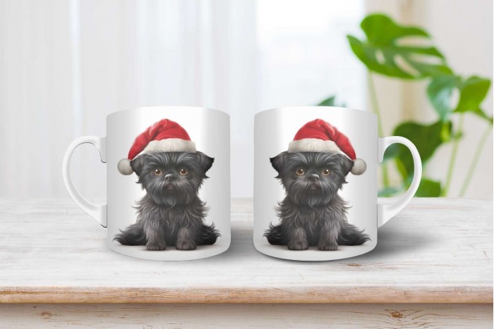 affenpinscher mintás karácsonyi bögre 2