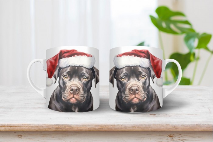 amerikai pittbul mintás karácsonyi bögre 2