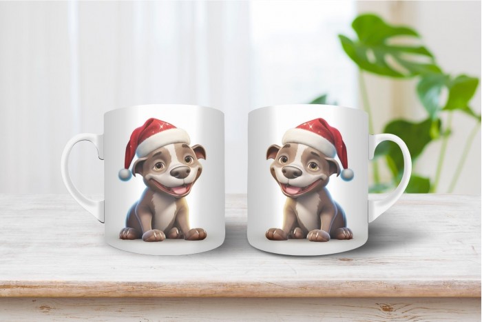 amerikai pittbul mintás karácsonyi bögre 2