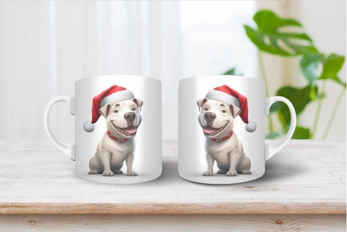 amerikai pittbul mintás karácsonyi bögre 2