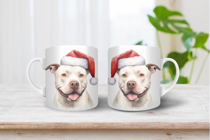 amerikai pittbul mintás karácsonyi bögre 2