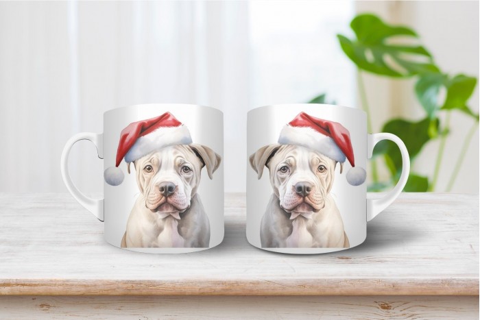 amerikai pittbul mintás karácsonyi bögre 2