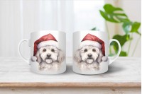 bichon mintás karácsonyi bögre 10