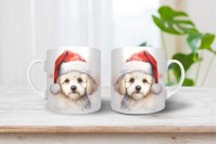 bichon mintás karácsonyi bögre 11