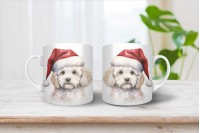 bichon mintás karácsonyi bögre 18