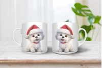 bichon mintás karácsonyi bögre 15