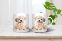 bichon mintás karácsonyi bögre 20