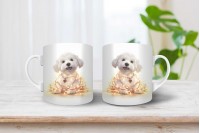 bichon mintás karácsonyi bögre 3