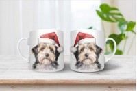 biewer terrier mintás karácsonyi bögre 8