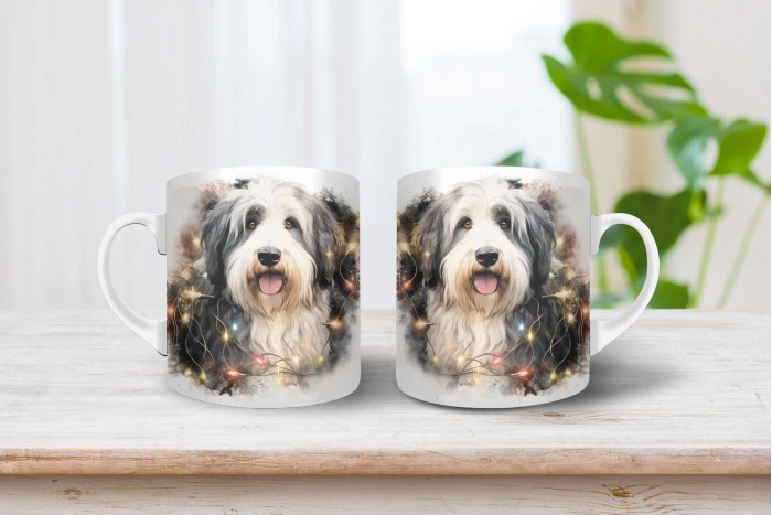 bobtail mintás karácsonyi bögre 2