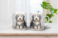 bobtail mintás karácsonyi bögre 11