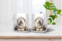 bobtail mintás karácsonyi bögre 3