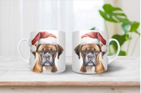 boxer mintás karácsonyi bögre 9