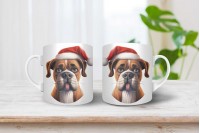 boxer mintás karácsonyi bögre 12