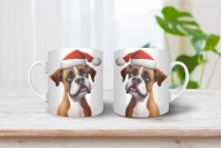 boxer mintás karácsonyi bögre 13