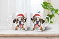 boxer mintás karácsonyi bögre 15