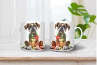 boxer mintás karácsonyi bögre 16