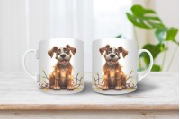 boxer mintás karácsonyi bögre 17